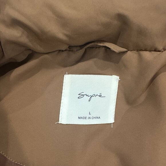 Supre Brown Mini Puffer Vest - Picture 4 of 4